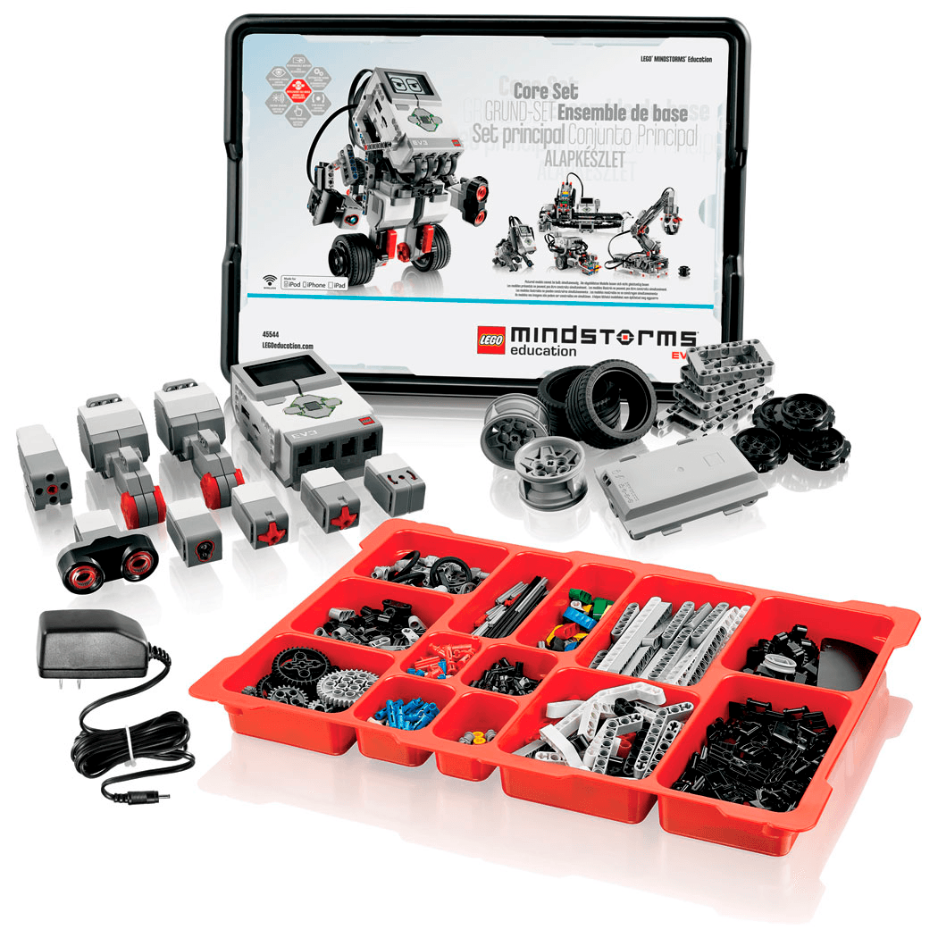 LEGO 45544 MINDSTORMS Education EV3 komplekts ar vadības bloku, motoriem, sensoriem un detaļām