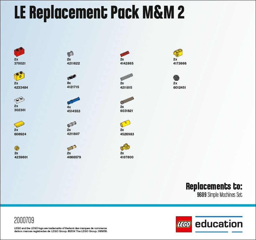 2000709 Machines & Mechanisms Replacement Pack 2